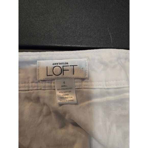 Ann Taylor LOFT Women's White Floral Flare Skirt Size 4 - Picture 3 of 6
